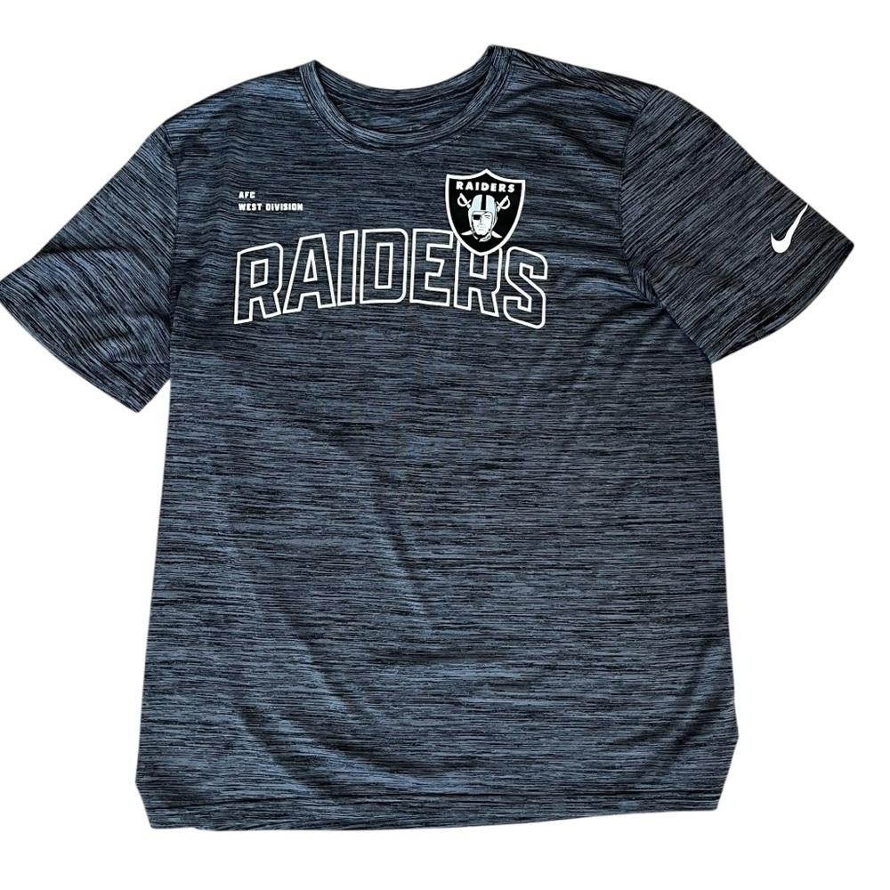Nike NFL Las Vegas Raiders Short Sleeve Shirt Men’s Large Gray